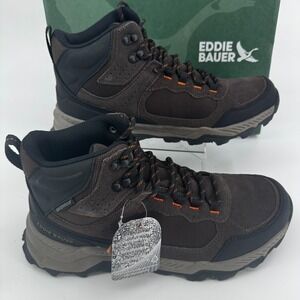 NEW Eddie Bauer Bonham Hiking Boots MENS Brown Leather Lace Up Ankle SIZE 10.5